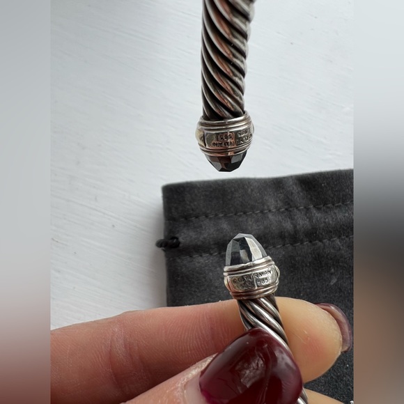 Sterling Silver with 14K Yellow Gold and Black Onyx, 7mm - Picture 7 of 8